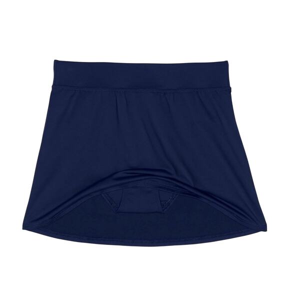 Lands End Swim Skirt Skort UPF 50 Blue Elastic Waist Pull On Brief Liner Sz. 16L - Picture 1 of 4
